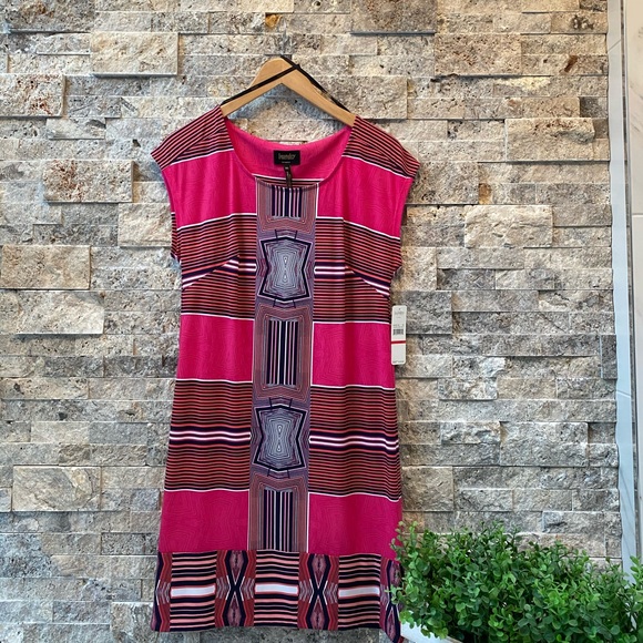 Multi-Colored Mini Laundry Dress - Picture 1 of 4